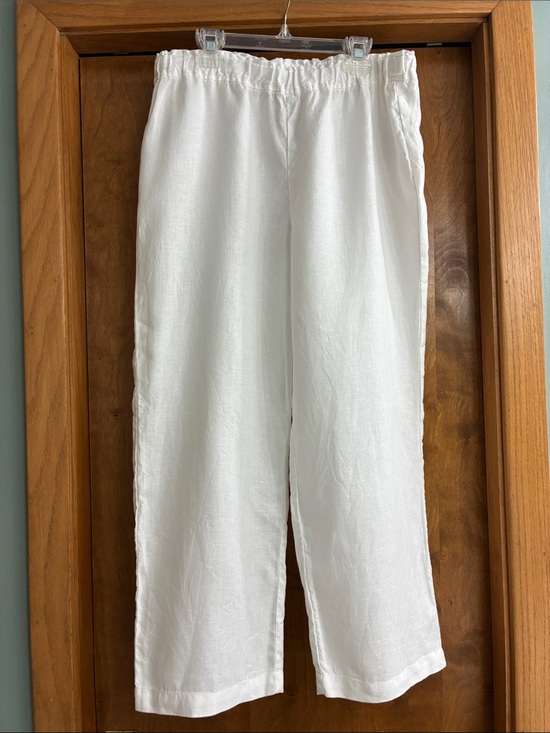 Eileen Fisher Pants - Eileen Fisher White Organic Linen Pants Size Small Petite